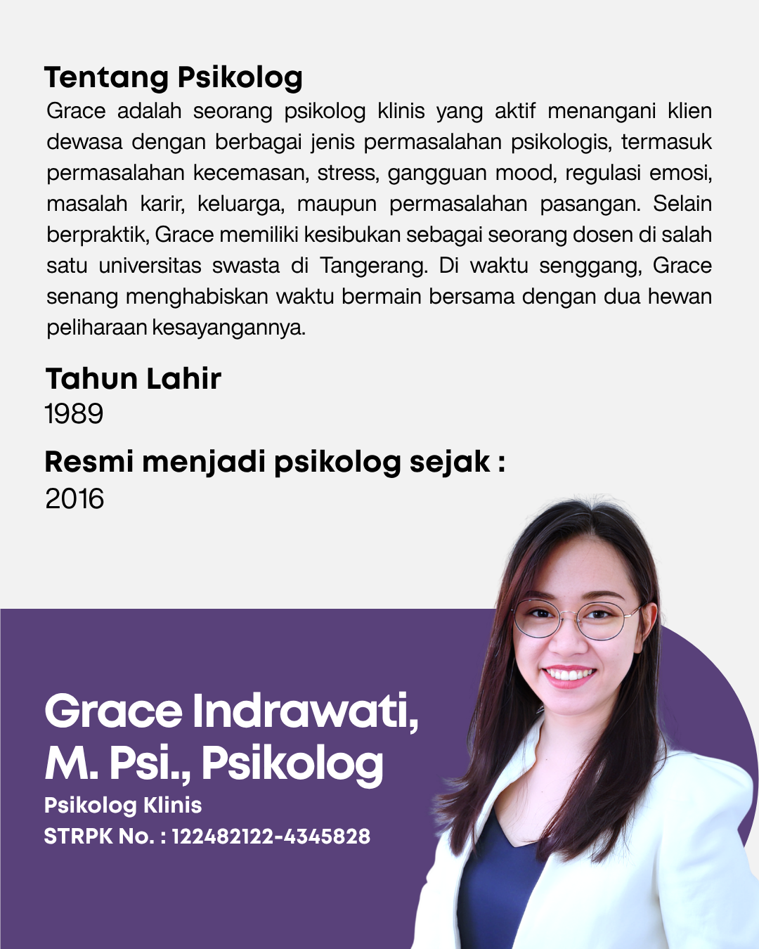 Foto 2 Brainspotting Therapy dengan Grace Indrawati, M. Psi., Psikolog