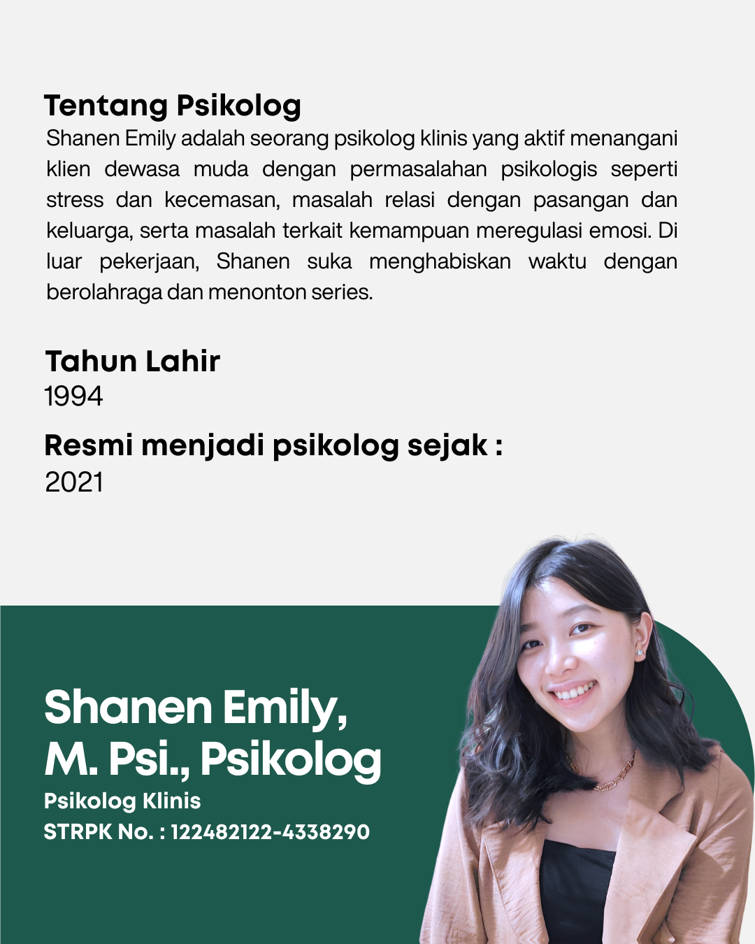 Foto 2 Konseling Pasangan dengan Shanen Emily, M. Psi., Psikolog